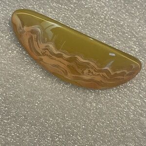 France Tan oval barrette large classic